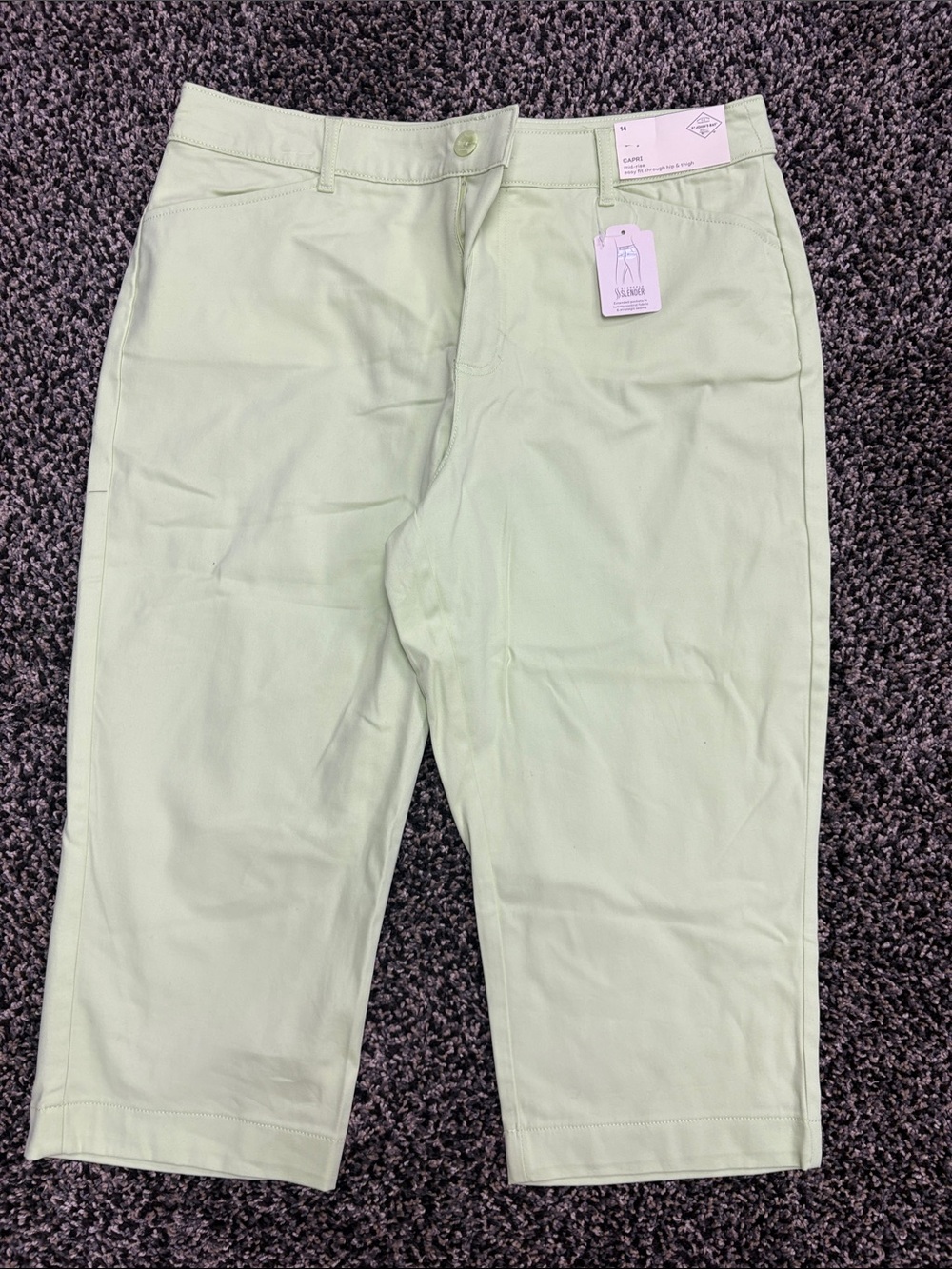 St. John's Bay Light Lime Capri Pants